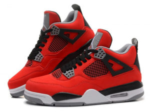 Кроссовки Nike Air Jordan 4 Retro мужские красные - фото слева