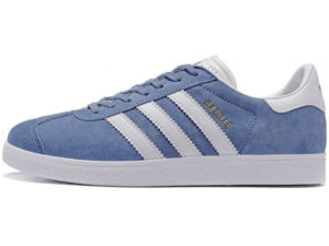 Adidas Gazelle голубые с белым