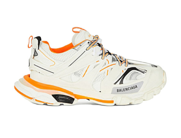 Кроссовки Balenciaga Track белые с оранжевым (35-44)