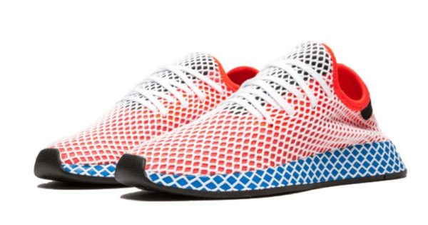 Adidas Deerupt Runner J красные с синим (35-39)