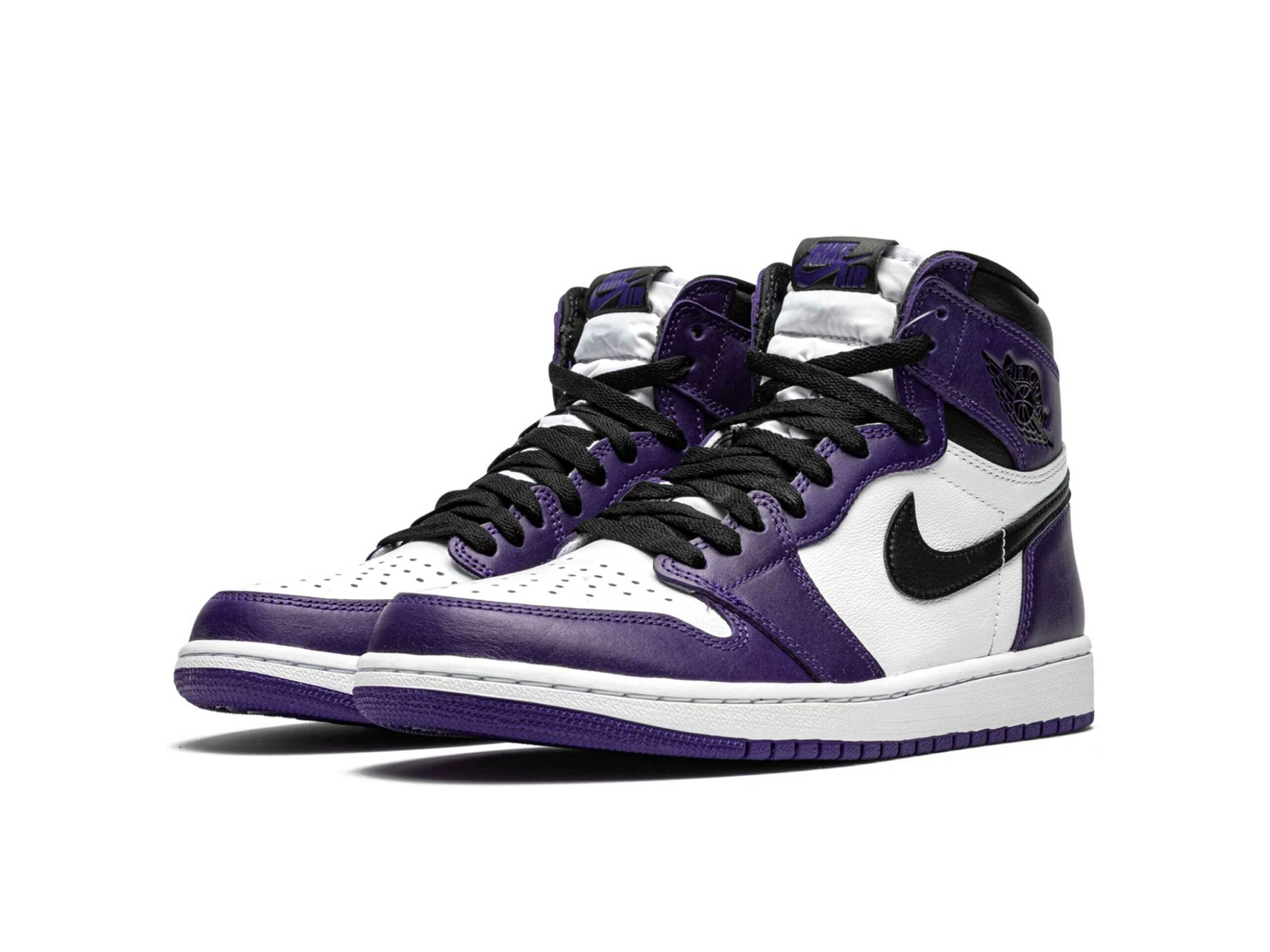 jordans purple and white
