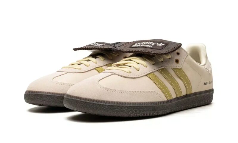 Adidas Samba Wales Bonner бежевые с желтым кожа-замша женские (36-40)