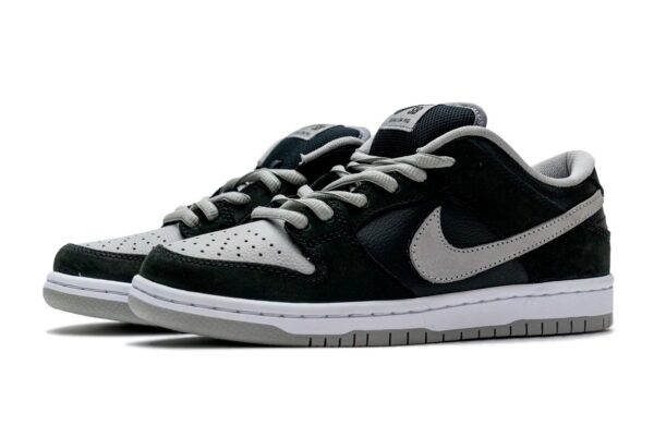 Nike SB Dunk Low черные с серым кожаные мужские-женские (35-44)