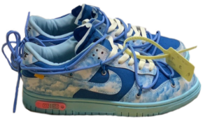 Off-White x Nike Dunk Low Dear Summer синие с голубым кожа-нубук мужские-женские (40-44)